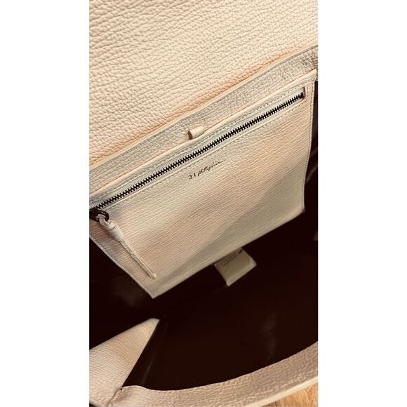 3.1 Phillip Lim Pashli Blush Zipper Leather Tote Satchel Crossbody Beautiful - Picture 12 of 14